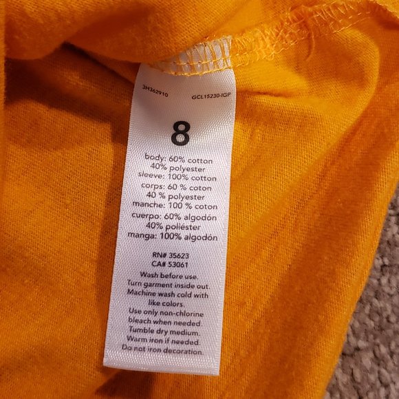 3/$20 EUC Carter's Kid Coolest Brother Long Sleeve Boy's Tee Shirt Orange & Navy - Picture 2 of 4